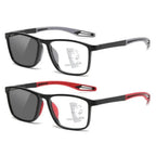 Men Multifocal Photochromic Reading Glasses Look Far and Near Eyeglasses Unisex Sport TR90 Frame Anti Blue Light Grade Eyewear