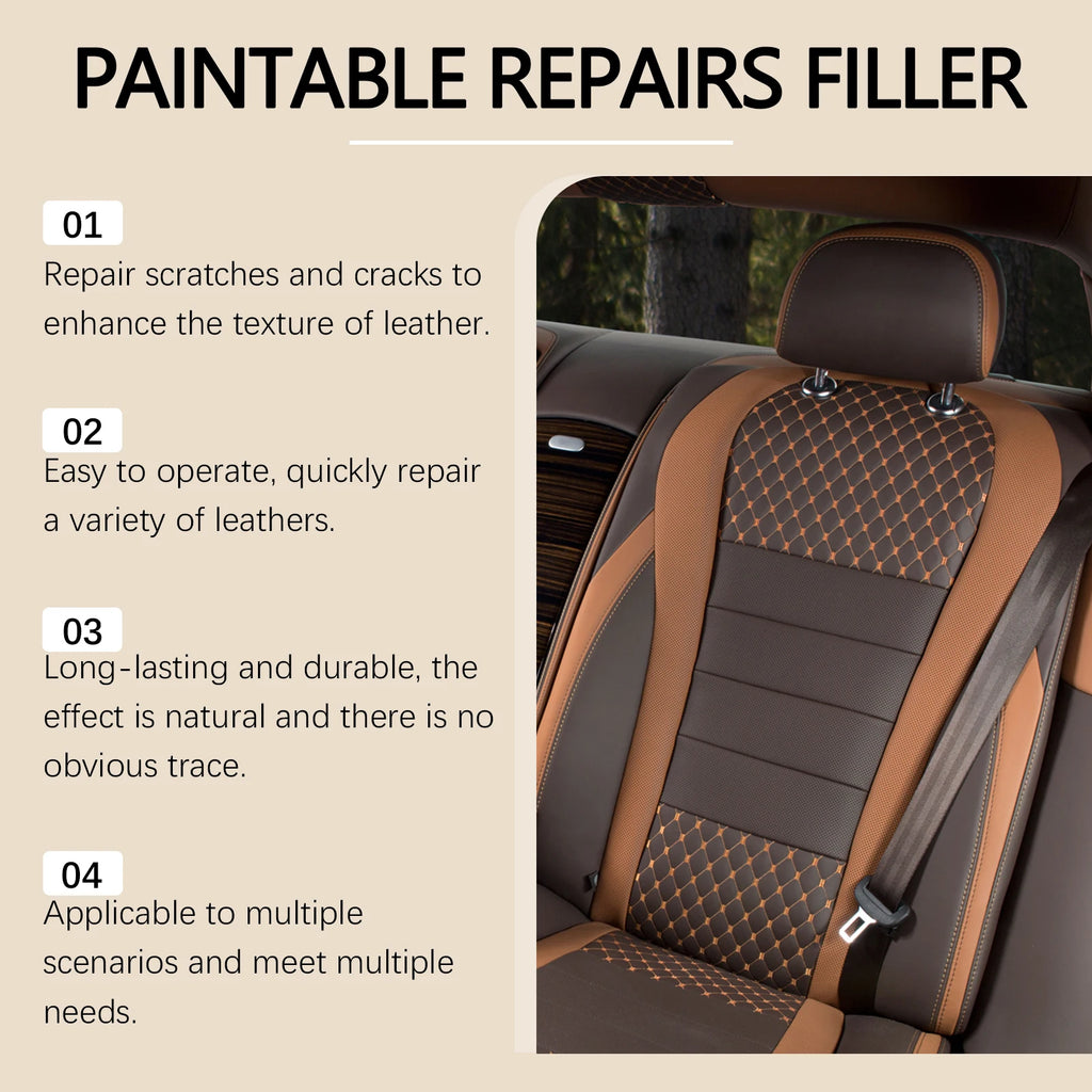 Leather Restoring Paste Natural Leather Filler Repair Compound Leather Restoration Cream For Tears Crack Burns Holes Filler