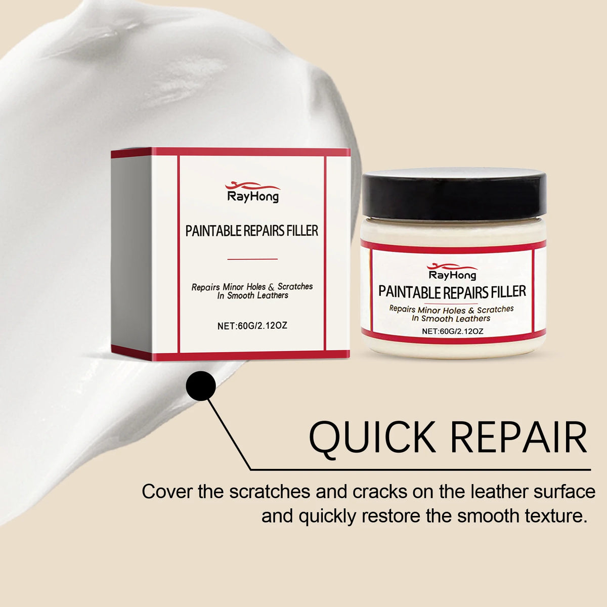 Leather Restoring Paste Natural Leather Filler Repair Compound Leather Restoration Cream For Tears Crack Burns Holes Filler