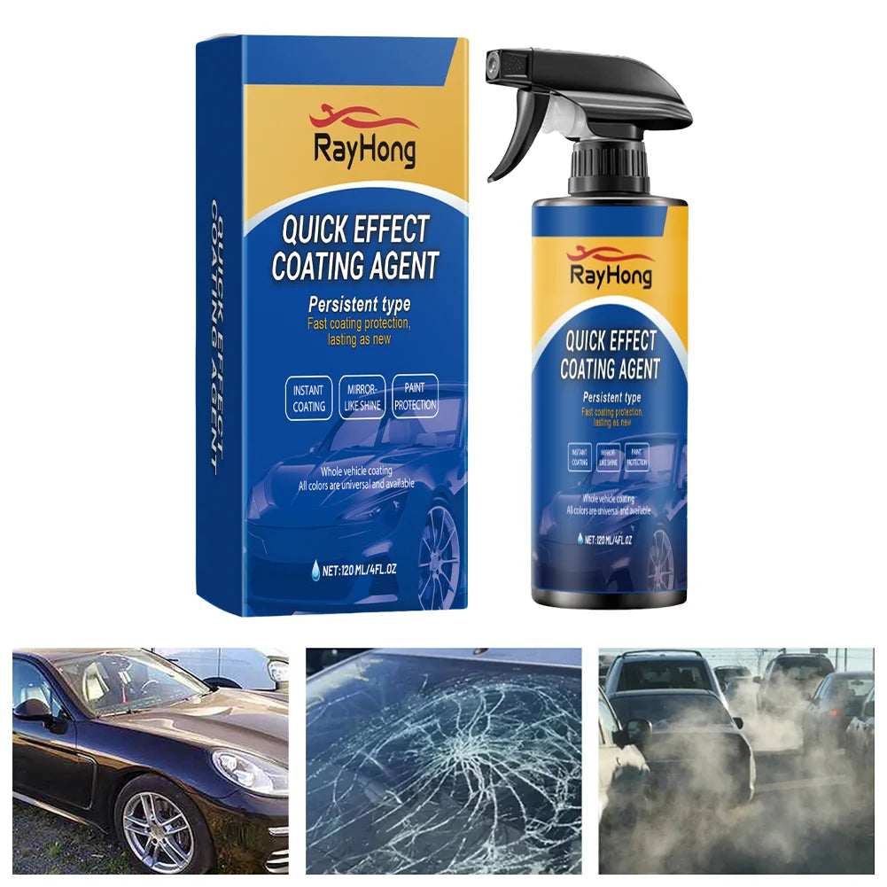 5-1PC 120ml Car Coating Hydrophobic Protection Quick-Dry Car Polishing Maintenance Spray Water Repellent Spray Car Accessories