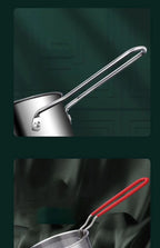 304 Stainless Steel Deep Fryer With Frying Basket Multifunction Small Pot For Kitchen Chicken Fish Cooking Tool