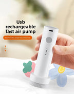 USB C Rechargeable Electric Vacuum Pump Low Noise Portable Lightweight Air Pump for Travel Compression Bag Storage Space Saving