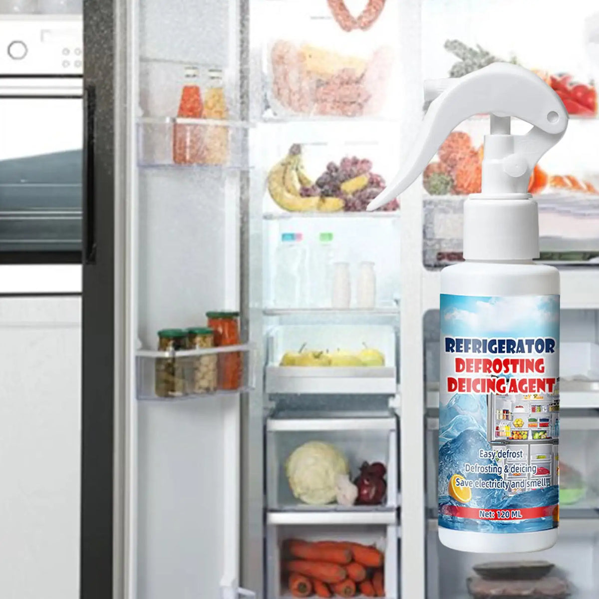 Fridge Defrosting Spray De Icer Spray Freezer Cooler Cleaner Home Freezer Fresh Spray Food Freshing Fridge Defrosting Agent