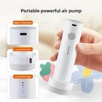 USB C Rechargeable Electric Vacuum Pump Low Noise Portable Lightweight Air Pump for Travel Compression Bag Storage Space Saving