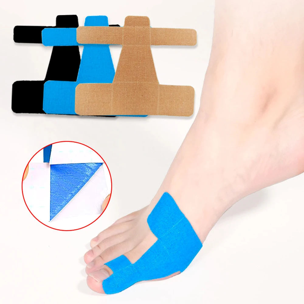 10PCS Precut Kinesiology Tape for Bunion,Bunion Corrector & Relief,Big Toe Support Pain Relief,Hypoallergenic Latex-Free Tape