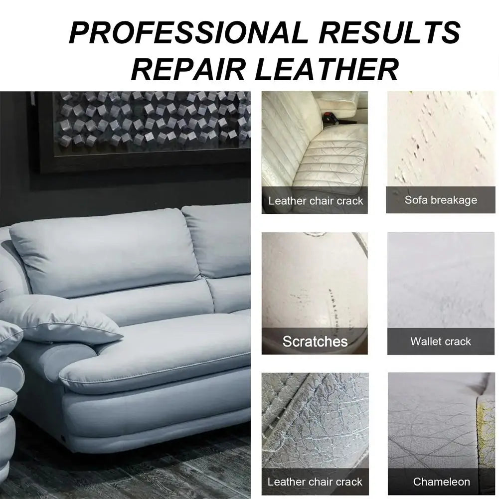 Leather Vinyl Recoloring Balm Repair Paste 4 Colors Black Brown Gray Leather Scratch Fade Crack Restorer DIY Repair Kit