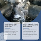 Welding Glue High Temperature Resistant Casting Repair Liquid Welding Filler Metal Repair Glue for Metal Defects and Repairs