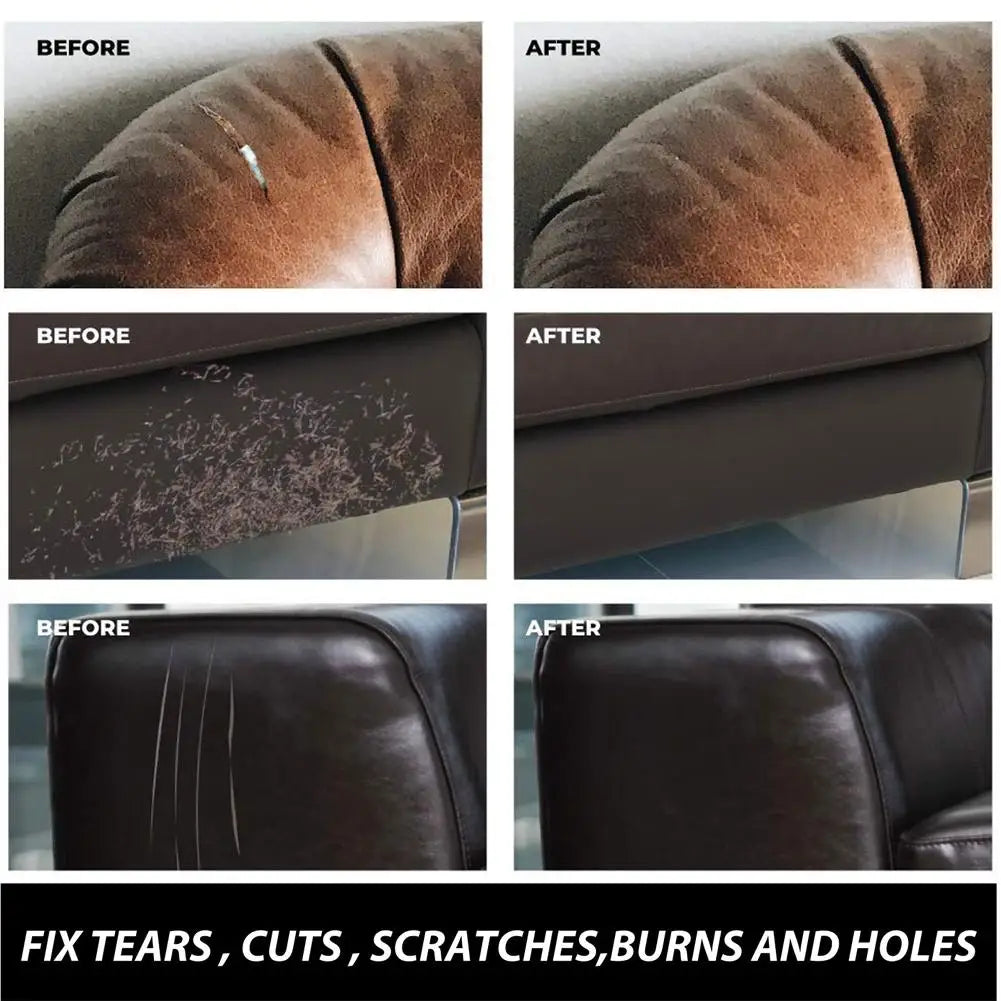 Leather Vinyl Recoloring Balm Repair Paste 4 Colors Black Brown Gray Leather Scratch Fade Crack Restorer DIY Repair Kit