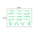Halloween Luminous Wall Stickers,Glowing Eyes in The Window,Luminous Bats Ghost Pumpkin Window Stickers,Horror Home Decoration