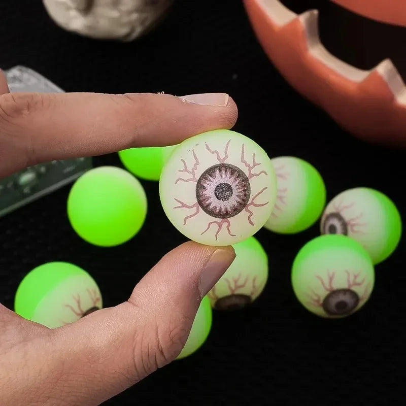 Wholesale Glow in The Dark Halloween Luminous Bouncy Balls Eyeballs Decoration Haunted House Home Bar Horror Props Fake Eyeballs