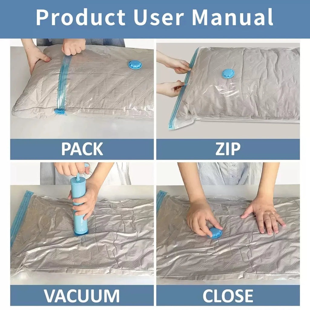 1/3/5/10PCS Vacuum Storage Bags with Valve Quilt Compression Pouch Space Saving Clothes Organizer Vacuum Bag Vacuum Sealing Bags