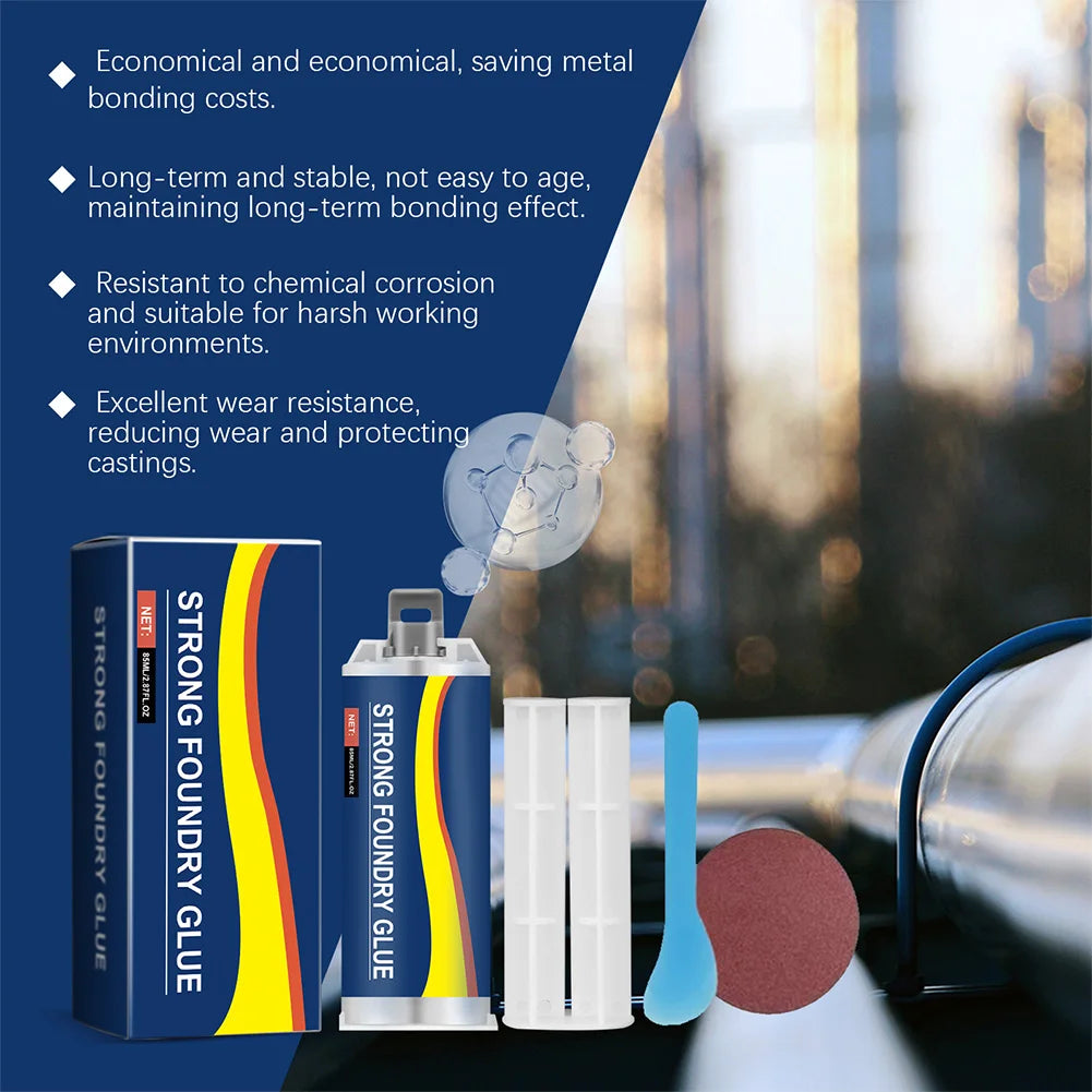 Welding Glue High Temperature Resistant Casting Repair Liquid Welding Filler Metal Repair Glue for Metal Defects and Repairs
