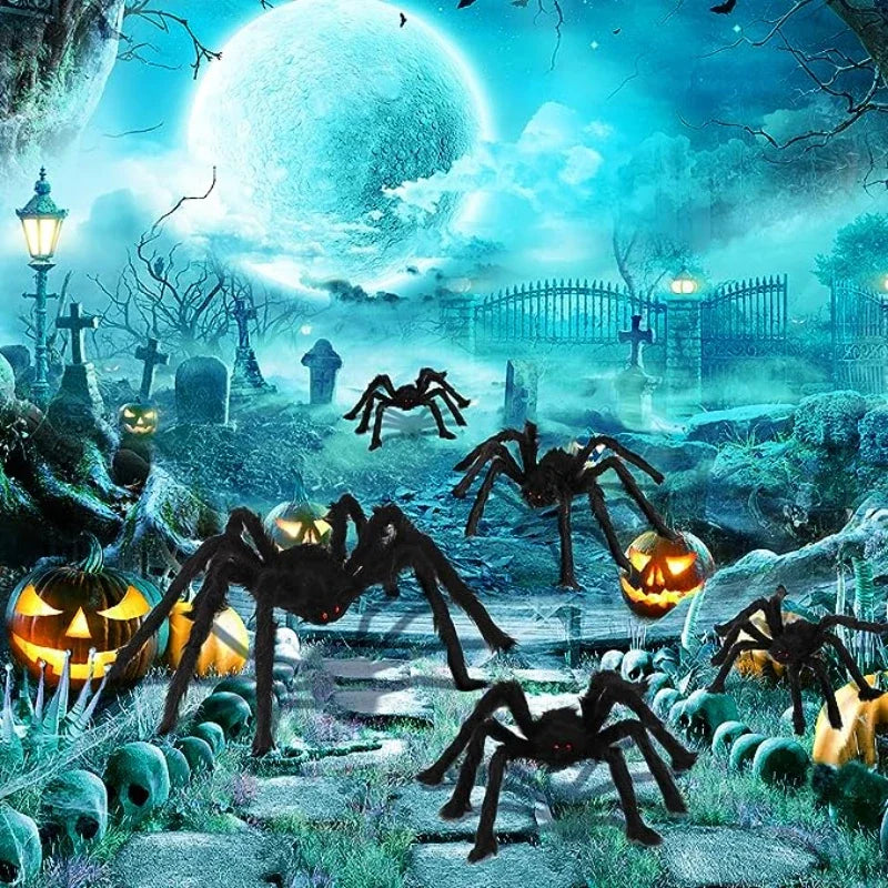 Giant Halloween Plush Black Spider
