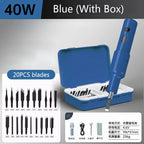 Handheld Electric Carving Tool Set For Furniture Woodworking Carving Lithium Electric Wood Chiseling 20PCS Blade Polishing Tool
