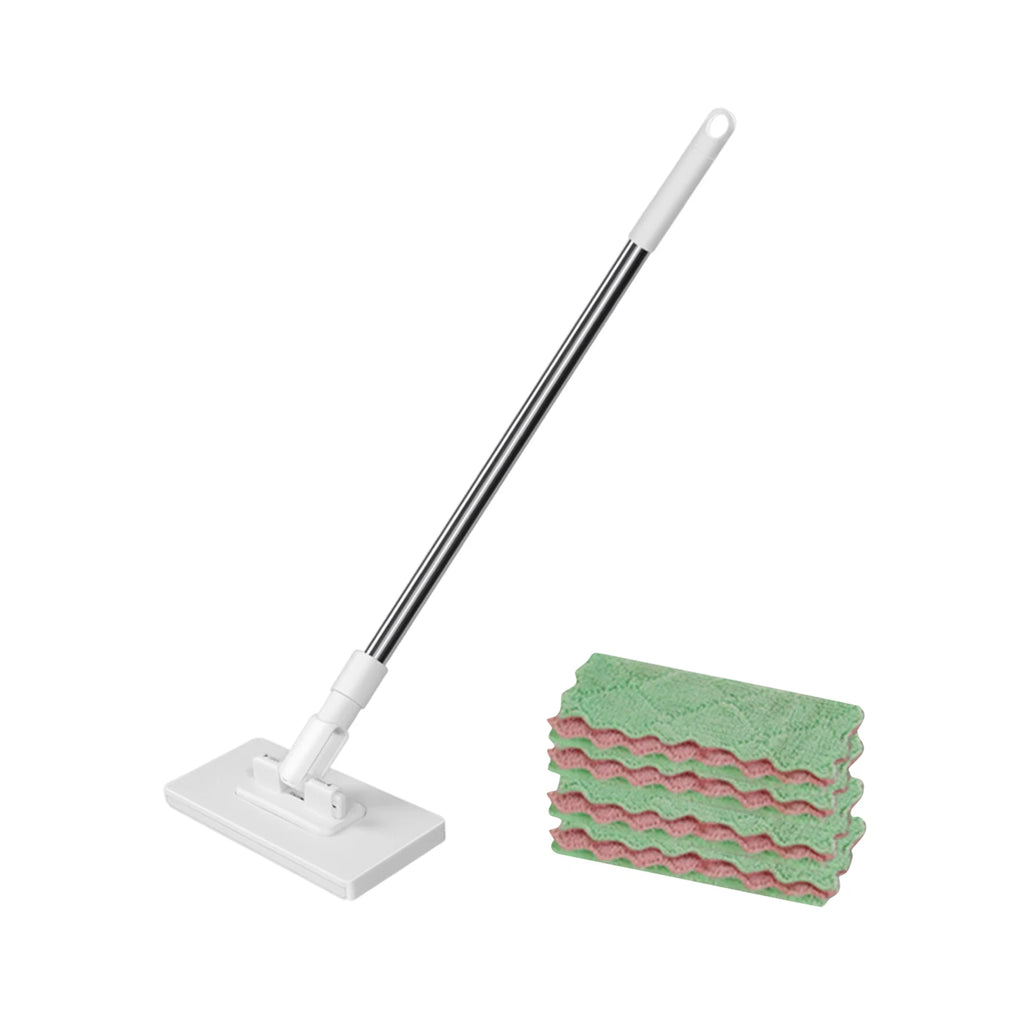 New Trendy Mop With Pressure Clamping System Multifunctional Washcloth Mop Lazy Automatic Clip Cloth Flat Dusting Cleaning Wipe