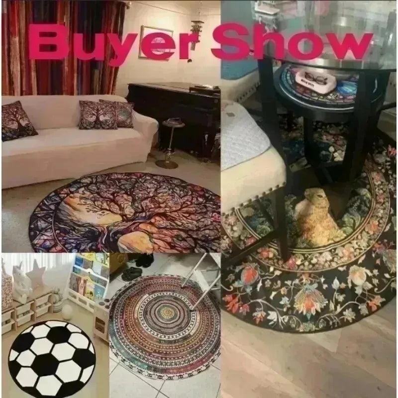 Christmas 3D Gift Illusion Round Rug