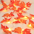 2/3/6M Halloween LED Lights String,Artificial Maple Leaf Lantern Garland,Halloween Christmas Thanksgiving Day Home Decorations