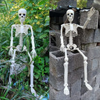 1pc Happy Halloween Modeling Humanoid Skeleton Decorative Props Haunted House Home Bedroom Balcony Decoration Party DIY Supplies
