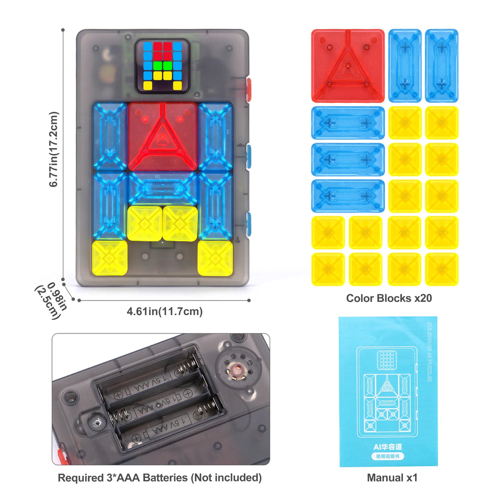AI Huarong Road Magnetic Suction Block Sliding 500+ Levels Puzzle Toys Logical Thinking Training Brain-burning Board Game Toys