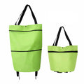 Household Portable Folding Cart Roller Shopping Bags Outdoors Food and Fruits Storage Foldable Trolley Wheel Supermarket Bag ﻿