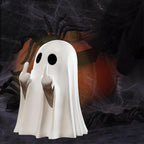 Cute Middle Finger Ghost Statue, Small Halloween Decor for Home, Centerpiece for Coffee Table, Adorable Horror Figure
