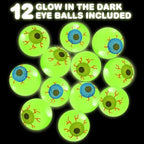 Wholesale Glow in The Dark Halloween Luminous Bouncy Balls Eyeballs Decoration Haunted House Home Bar Horror Props Fake Eyeballs