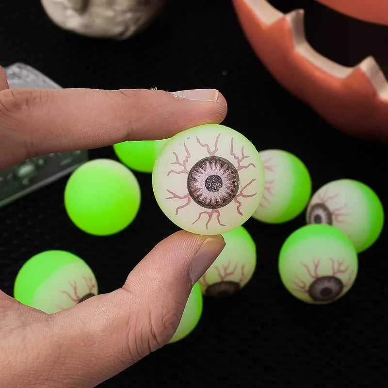 Wholesale Glow in The Dark Halloween Luminous Bouncy Balls Eyeballs Decoration Haunted House Home Bar Horror Props Fake Eyeballs