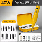 Handheld Electric Carving Tool Set For Furniture Woodworking Carving Lithium Electric Wood Chiseling 20PCS Blade Polishing Tool
