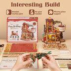 Robotime Wooden Music Box Christmas Dream Gift Factory 3D Wooden Puzzles Wooden Model Kits Build Best Gifts for Adults