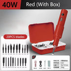 Handheld Electric Carving Tool Set For Furniture Woodworking Carving Lithium Electric Wood Chiseling 20PCS Blade Polishing Tool