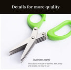 Multifunctional Scissors Stainless Steel 5 Layer Kitchen Scissors Scallion Cutter Pepper Herb Laver Spices Onion Cooking Tool