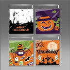 100 Pcs 10x10cm Halloween Plastic Candy Cookies Gift Bag Self Adhesive Snack Wrap Bag Halloween Party Decorations Kids Gifts