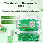 Odor Removal Sewer Cleaner Scented Gel Airs Freshener For Sinks Drains Gel Water Film Soluble In Water For Kitchen For Bathroom