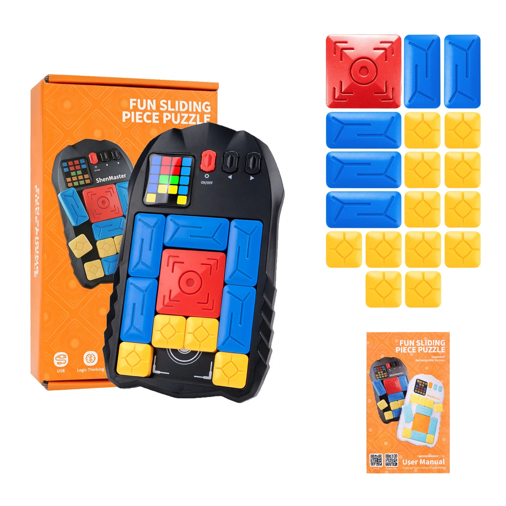AI Huarong Road Magnetic Suction Block Sliding 500+ Levels Puzzle Toys Logical Thinking Training Brain-burning Board Game Toys