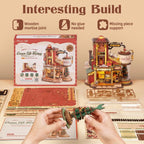 Robotime Wooden Music Box Christmas Dream Gift Factory 3D Wooden Puzzles Wooden Model Kits Build Best Gifts for Adults