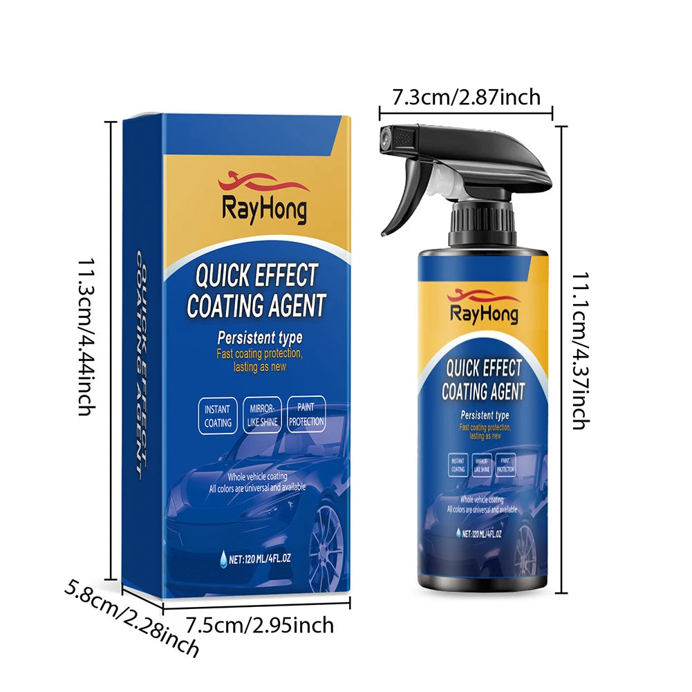 5-1PC 120ml Car Coating Hydrophobic Protection Quick-Dry Car Polishing Maintenance Spray Water Repellent Spray Car Accessories