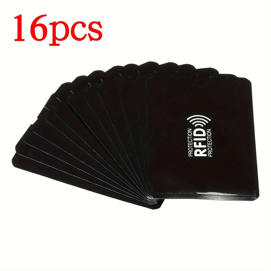 16 Pcs RFID Protection Card Sleeves - Secure Your Credit and Debit Cards- Simple Style for Everyday Use
