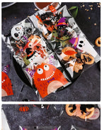 100 Pcs 10x10cm Halloween Plastic Candy Cookies Gift Bag Self Adhesive Snack Wrap Bag Halloween Party Decorations Kids Gifts