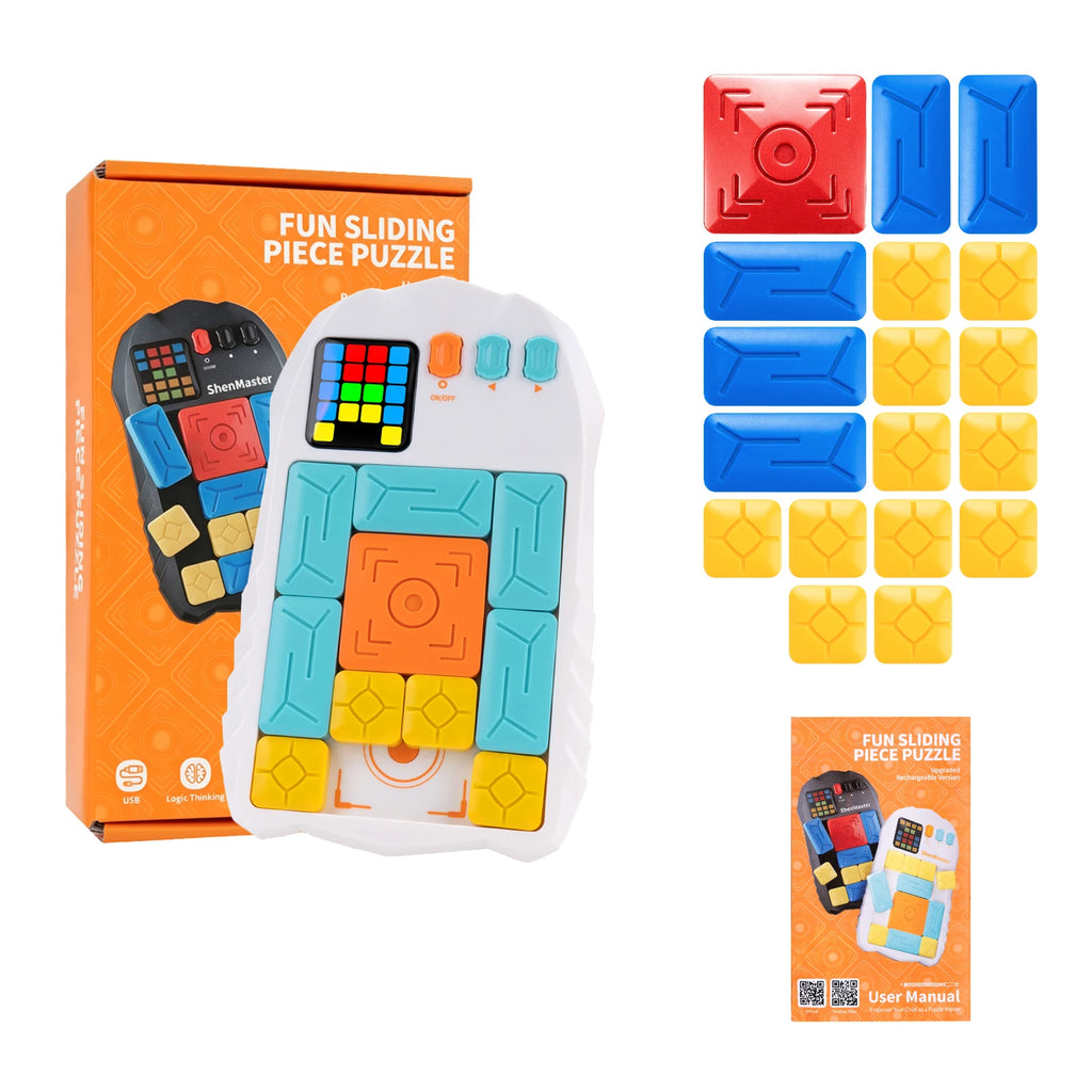 AI Huarong Road Magnetic Suction Block Sliding 500+ Levels Puzzle Toys Logical Thinking Training Brain-burning Board Game Toys