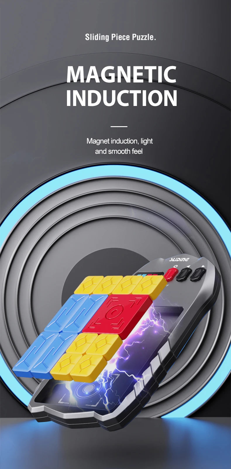 Huarong Road Magnetic Suction Block Sliding Puzzle for CHILDREN's Logical Thinking Training Brain-burning Board Game Toys