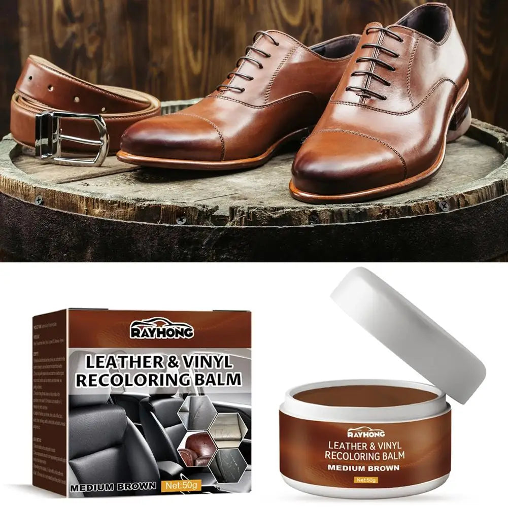 Leather Vinyl Recoloring Balm Repair Paste 4 Colors Black Brown Gray Leather Scratch Fade Crack Restorer DIY Repair Kit