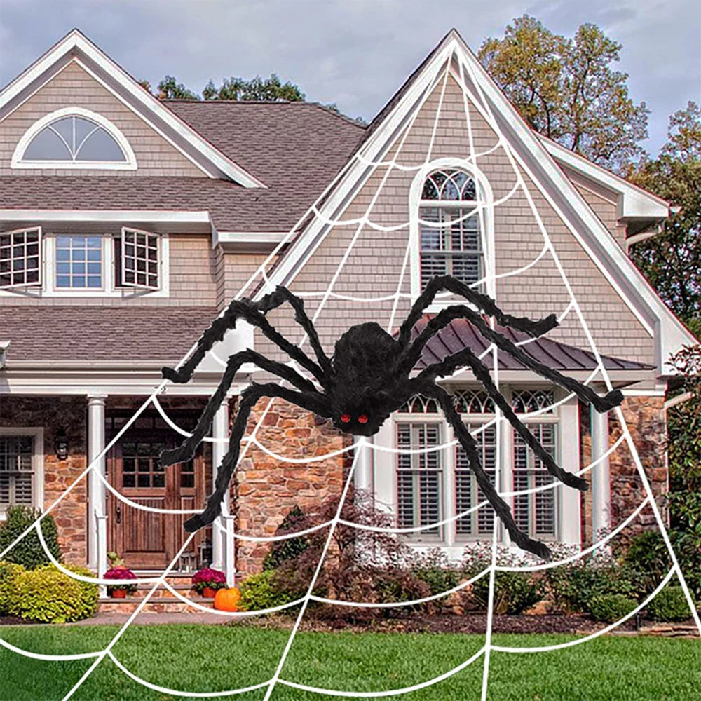 Giant Black Spider Halloween Decor