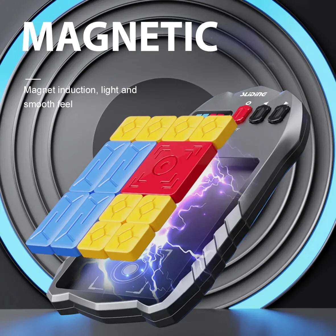 Huarong Road Magnetic Suction Block Sliding Puzzle for CHILDREN's Logical Thinking Training Brain-burning Board Game Toys
