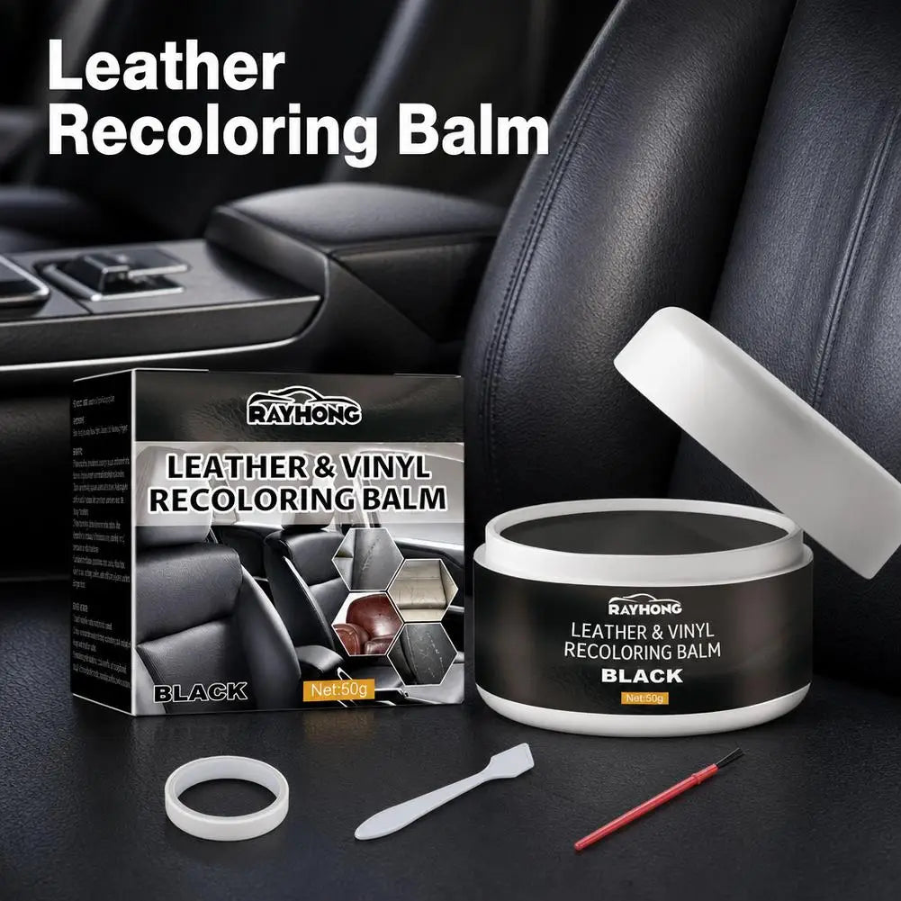 Leather Vinyl Recoloring Balm Repair Paste 4 Colors Black Brown Gray Leather Scratch Fade Crack Restorer DIY Repair Kit