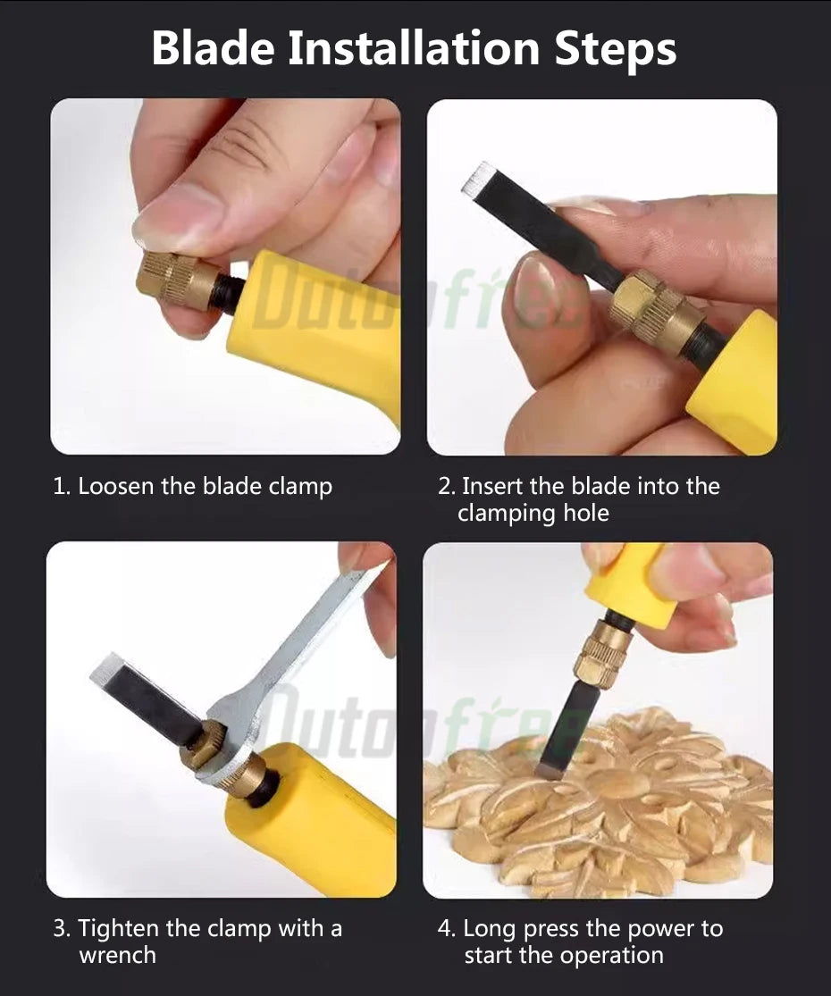 Handheld Electric Carving Tool Set For Furniture Woodworking Carving Lithium Electric Wood Chiseling 20PCS Blade Polishing Tool