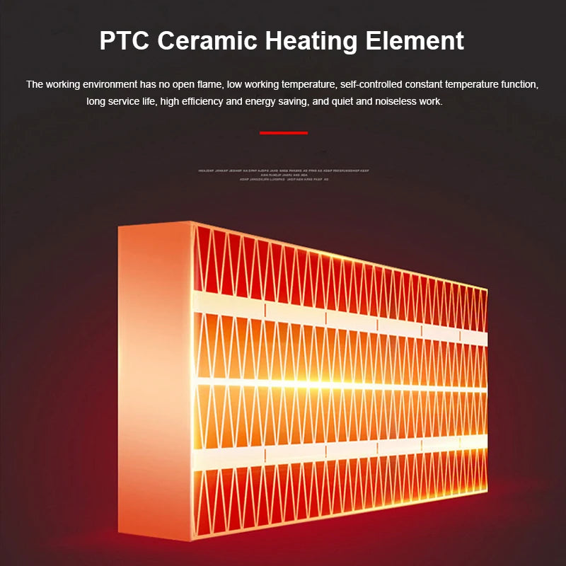 Plug In Electric Heater 500W Portable Room Heater Remote Control Mini Radiator Heating Stove Home Appliance Warmer