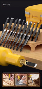 Handheld Electric Carving Tool Set For Furniture Woodworking Carving Lithium Electric Wood Chiseling 20PCS Blade Polishing Tool