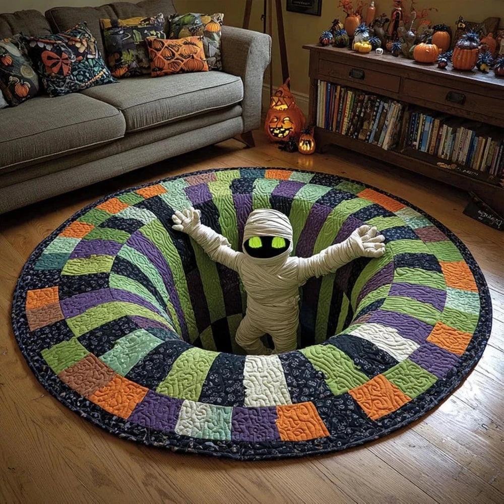 Halloween 3D Illusion Vortex Round Rug