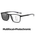 Men Multifocal Photochromic Reading Glasses Look Far and Near Eyeglasses Unisex Sport TR90 Frame Anti Blue Light Grade Eyewear