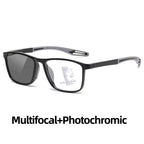 Men Multifocal Photochromic Reading Glasses Look Far and Near Eyeglasses Unisex Sport TR90 Frame Anti Blue Light Grade Eyewear